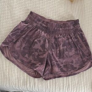 Pink camo lululemon shorts